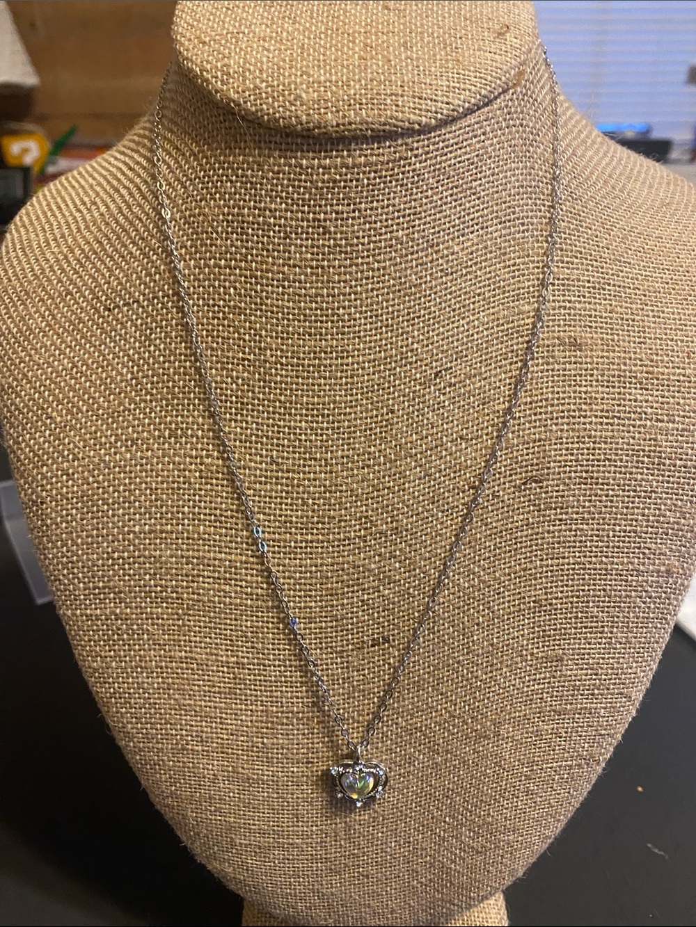 Sterling Silver Heart Pendant Necklace - Silver